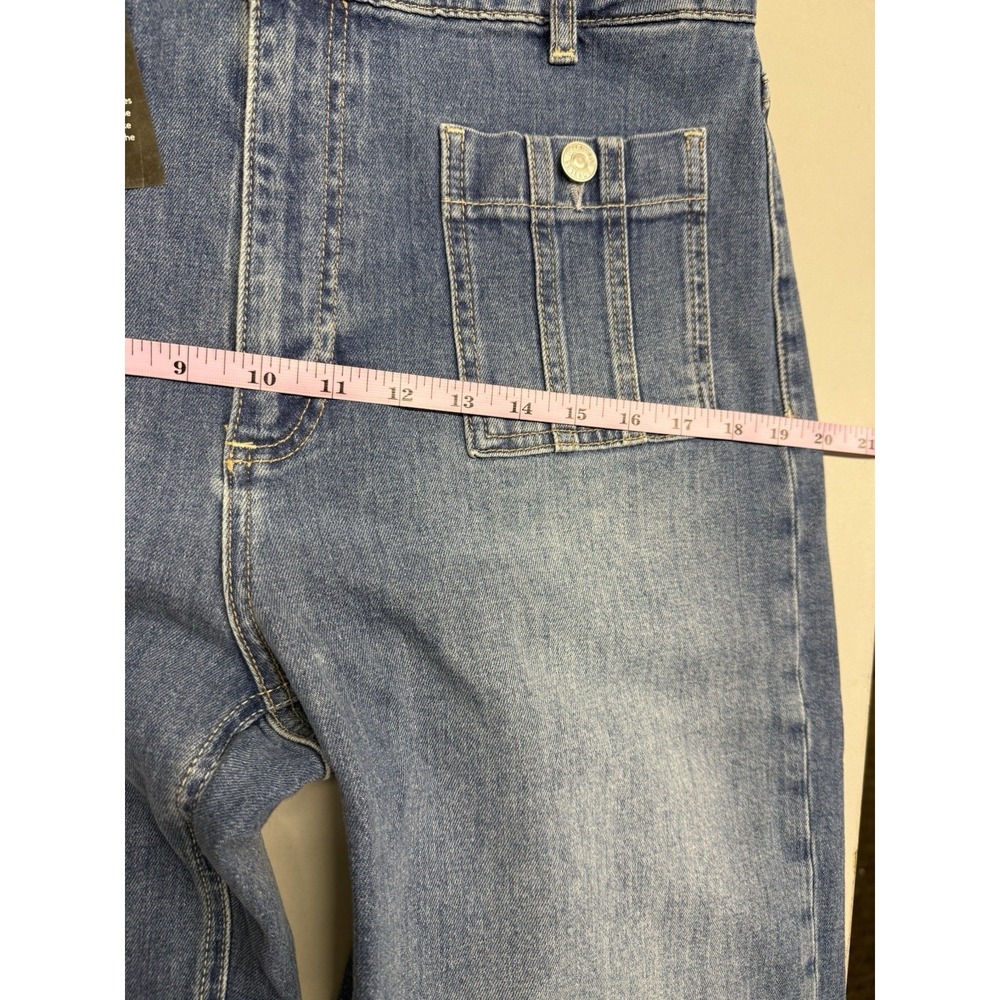 PAIGE Anessa Wide Leg Jeans Sz 32 Paley Wash Patch Pocket High Rise NWT Denim - Picture 11 of 16
